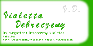 violetta debreczeny business card